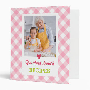 Personalized Grandma's Recipe Binder (Your Photo) 