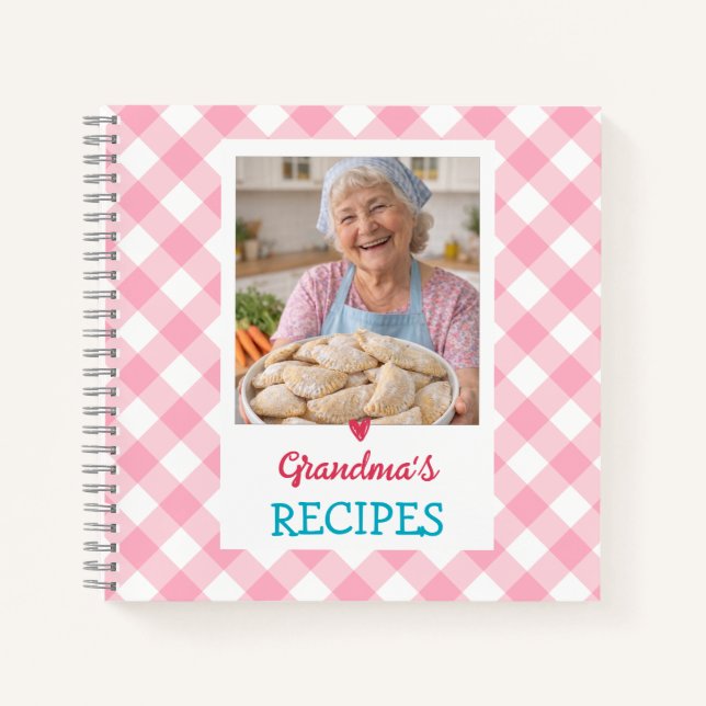PERSONALIZED Grandma's Recipe Book (ADD YOU PHOTO) (Front)