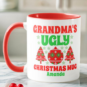 Personalized Grandma's Ugly Christmas Sweater Mug