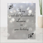 Personalized Grandmother Birthday Card<br><div class="desc">Stylish personalized Birthday Greeting Card for Grandmother</div>
