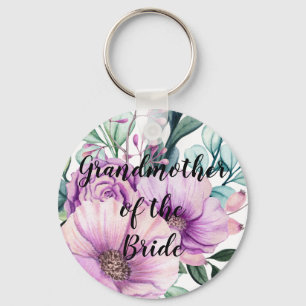 Personalized Grandmother of the Bride Groom Keychain