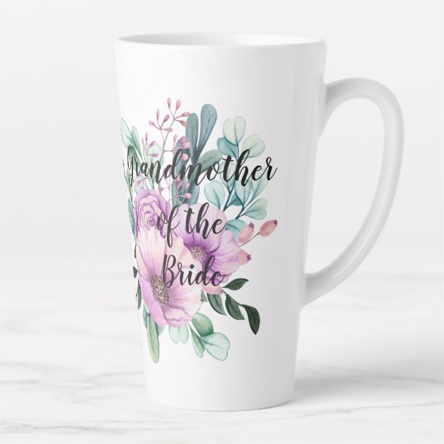 Personalized Grandmother of the Bride Groom Latte Mug (Right)