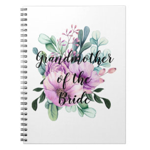 Personalized Grandmother of the Bride Groom Notebook