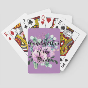 Personalized Grandmother of the Bride Groom Playing Cards
