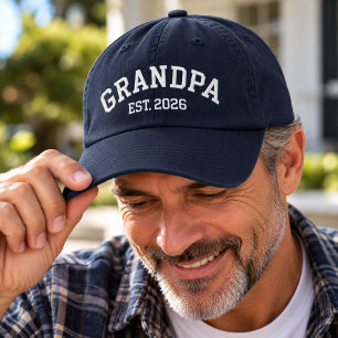 Personalized Grandpa EST. Year Embroidered Hat