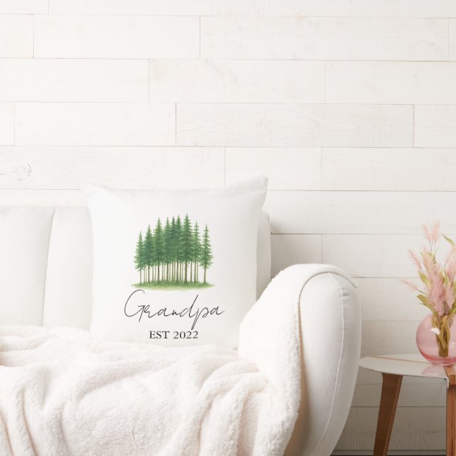 Personalized “Grandpa Est. [Year]” -  Throw Pillow (Couch)