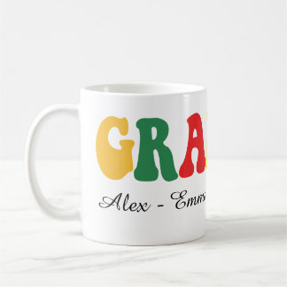 Personalized Grandpa Gift with Grandkids’ Names Coffee Mug