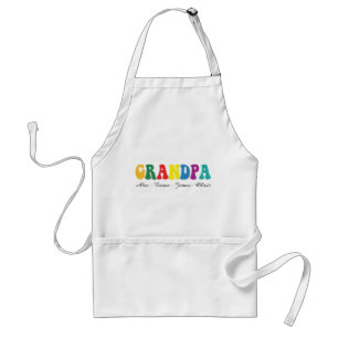 Personalized Grandpa Gift with Grandkids’ Names Standard Apron