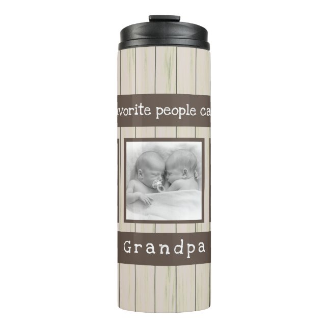 Personalized Grandpa Gifts - Photo Thermal Tumbler (Front)