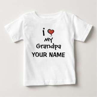 Personalized Grandpa Love Baby T-Shirt