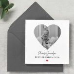Personalized Grandpa Photo | Best Grandpa Ever<br><div class="desc">Celebrate Grandpa with this personalized square greeting card featuring your favourite photo framed in a heart, his name (like “Olivia’s Grandpa”), and the touching message “Best Grandpa Ever.” Add your own note inside to make it even more meaningful. A beautiful keepsake for Father’s Day, birthdays, or any day you want...</div>