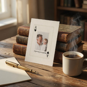 Personalized Grandpa Photo   Custom Father’s Day Holiday Card
