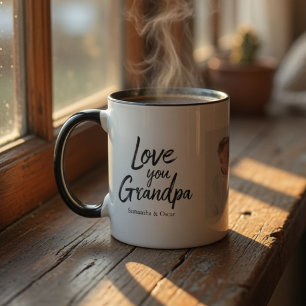 Personalized Grandpa Photo   Custom Gift from Kids Mug