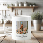 Personalized Grandpa Photo Gift Coffee Mug<br><div class="desc">Celebrate the love between grandparent and grandchild with this personalized photo mug. One side features your custom photo and name, like “Olivia’s Grandpa, ” while the other side displays the heartfelt quote: “Memories made with Grandpa are forever, ” paired with a sweet red heart. A warm and meaningful gift for...</div>