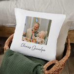 Personalized Grandpa Photo Gift Throw Pillow<br><div class="desc">Add warmth to Grandpa’s favourite chair with this custom photo throw pillow. Featuring a cherished photo and the sweet personalization “Olivia’s Grandpa, ” this pillow makes a meaningful gift for Father’s Day, birthdays, or just to say “I love you.” Soft, stylish, and heartfelt — it’s a cozy keepsake he’ll be...</div>