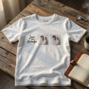 Personalized Grandpa Photo T-Shirt Custom Gift