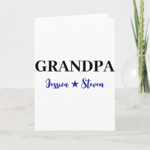 Personalized Grandpa Script T Shirt Card