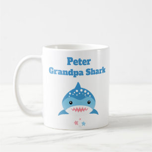 Personalized Grandpa Shark Custom Name  Coffee Mug