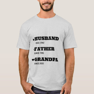 Personalized Grandpa Shirt with Dates 
