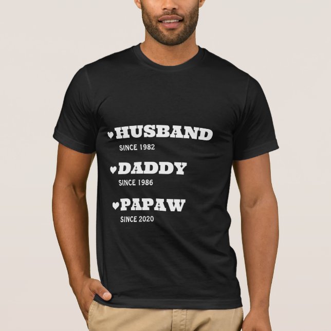 Personalized Grandpa Shirt with Dates  (Front)