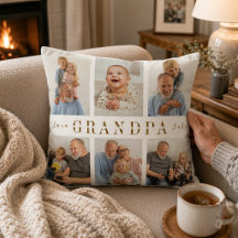 Personalized Grandpa Throw Pillow