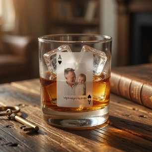Personalized Grandpa Whiskey Glass Custom Photo