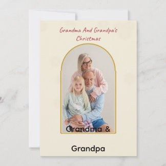 Personalized Grandparents Christmas Arch Holiday Card