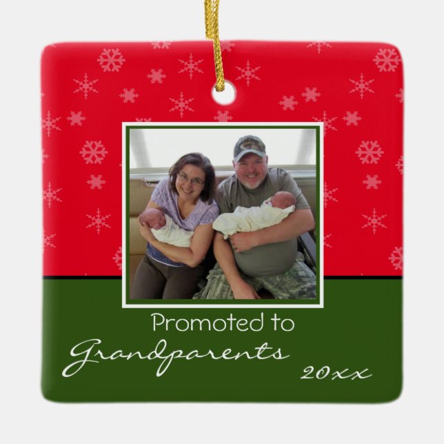 Personalized Grandparents Christmas Ornament (Front)