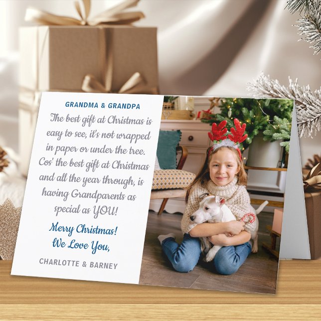 Personalized Grandparents Christmas Poem Photo Holiday Card (Creator Uploaded)