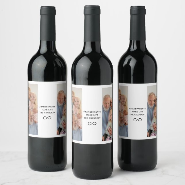 Personalized Grandparents Wine Bottle Label (Bottles)