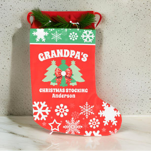 Personalized Grandpa's Christmas Gift Large Christmas Stocking