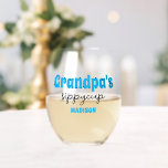Personalized Grandpa's Sippy Cup Stemless Wine Glass<br><div class="desc">personalized Grandpa's Sippy Cup wine glass</div>