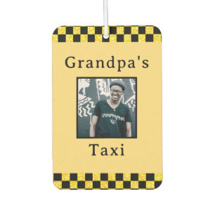 Personalized Grandpa's Taxi Photo Glitter Air Fres Air Freshener