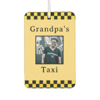 Personalized Grandpa's Taxi Photo Glitter Air Fres