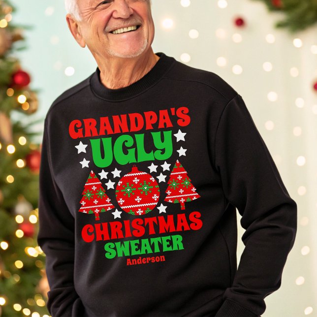 Personalized Grandpa's Ugly Christmas Sweater (Creator Uploaded)