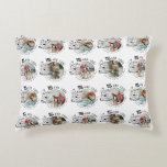 Personalized Grandson Birthday Photo Gifts Accent Pillow<br><div class="desc">This birthday greeting design is created for a grandson and is especially suited for teenagers and young adults rather than small children. It can be given by grandparents, parents, uncles, aunts, or anyone celebrating a grandson or a person who is like a grandson. The design features a modern minimalist layout...</div>