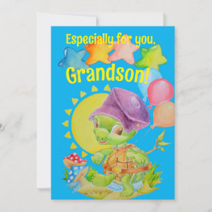 Personalized Grandson's Birthday Greeting Card 