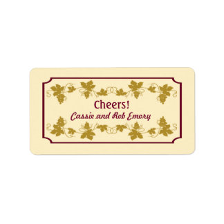 Personalized Grapevine Wine Labels
