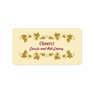 Personalized Grapevine Wine Labels