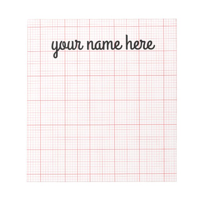 Personalized Graph Paper Notepad (Front)