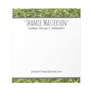 Personalized Grassy Notepad