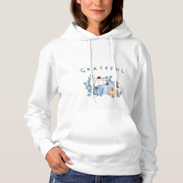 Personalized Grateful Thanksgiving Pumpkin  Hoodie (Front)