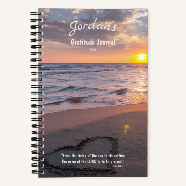 Personalized Gratitude Journal Bible Verse (Front)
