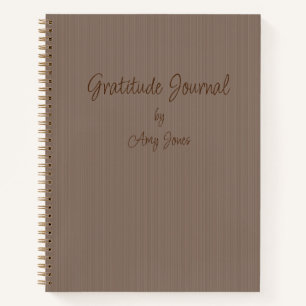Personalized Gratitude Journal Brown