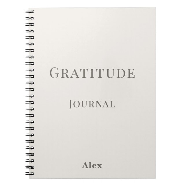 Personalized Gratitude - Journal Name Notebook (Front)