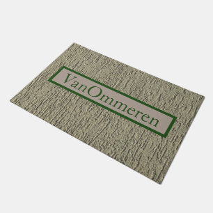 Personalized GRAY "Cement" look Classic Minimalist Doormat