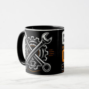 Personalized Grease & Coffee Mechanic Mug