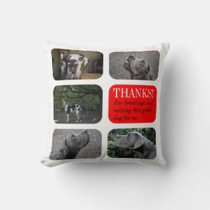 Personalized Great Dane Breeder Gift Pillow