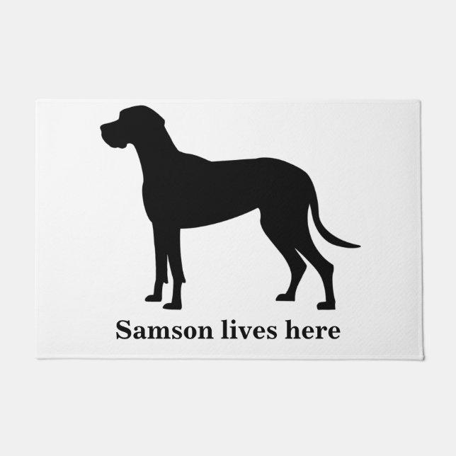 Personalized Great Dane Doormat (Front)