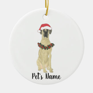 Personalized Great Dane (Fawn) Ceramic Ornament